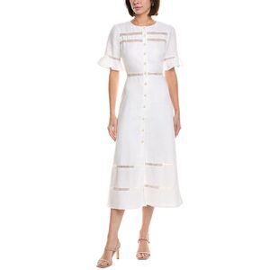 Seraphina Womens  Linen Maxi Dress, White